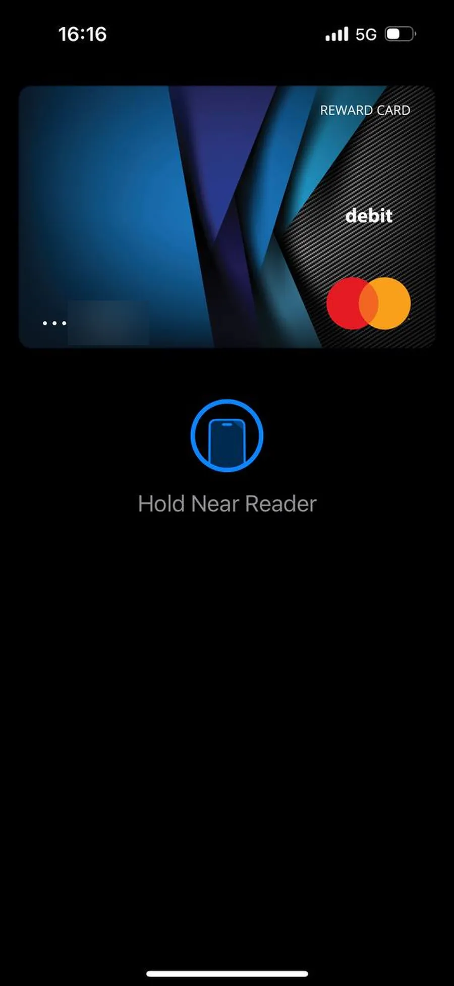 Card added to Apple Wallet, ready to hold near reader
